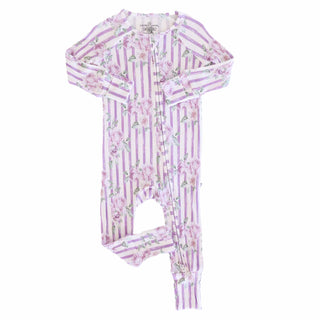 CADEN LANE - LILA'S LILAC'S BAMBOO WAFFLE CONVERTIBLE  ZIP ROMPER