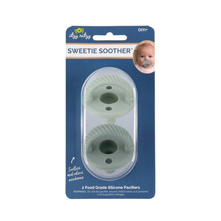 Itzy Ritzy - *NEW SIZE* Sweetie Soother™ Pacifier Sets (2-pack): Toast + Buttercream Braids