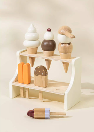 Coco Village - Wooden Ice Cream Stand and Accessories