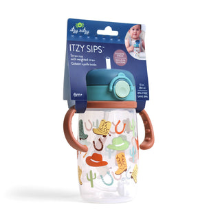 Itzy Ritzy - *NEW* Itzy Sips™ - Straw Cup With Snap-Close Lid: Ribbons & Roses
