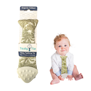 Tasty Tie® - Tasty Tie Teether, Crinkle Toy, Baby Boy Gift (Dino)