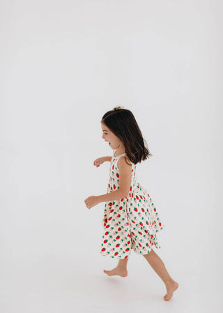 Good Apples Kids - Sleeveless Twirl Dress in Strawberry Blush: Strawberry Blush