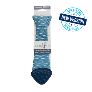 Tasty Tie® - Tasty Tie Teether, Crinkle Toy, Baby Boy Gift (Shark)