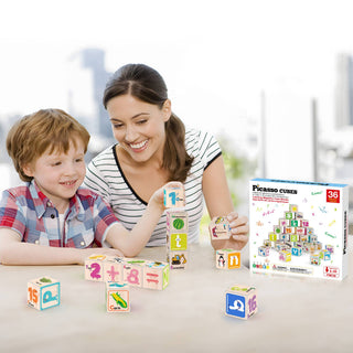 PicassoTiles - PicassoTiles 36pc 1" Magnetic Cubes Set