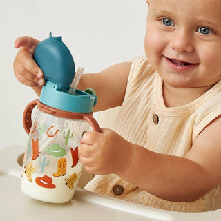Itzy Ritzy - *NEW* Itzy Sips™ - Straw Cup With Snap-Close Lid: Ribbons & Roses