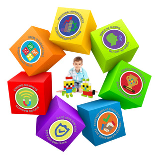 PicassoTiles - PicassoTiles 108pc 1.2" Magnetic Cubes Set