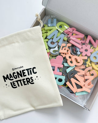 CHERRYPICK- SOFT FOAM MAGNETIC LETTERS  & SYMBOLS 150PC SET: PASTEL RAINBOWS