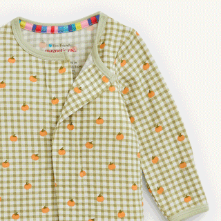 Pumpkin Plaid Magnetic Me Footie