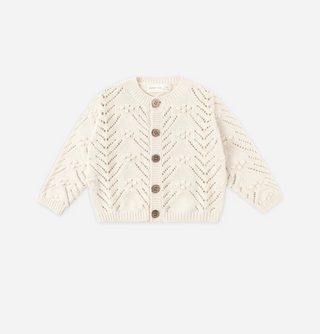 QUINCY MAE KNIT CARDIGAN NATURAL
