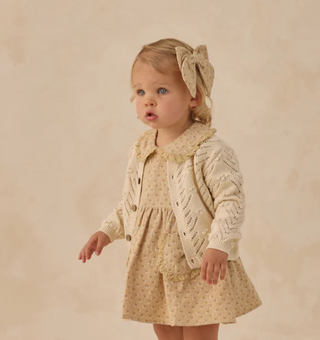 QUINCY MAE KNIT CARDIGAN NATURAL