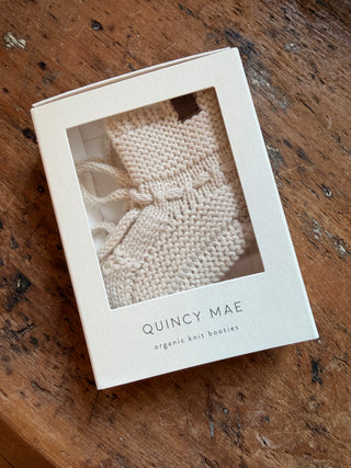 quincy mae organic knit booties