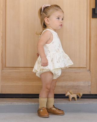 QUINCY MAE SLEEVELESS PEPLUM SET UNICORNS