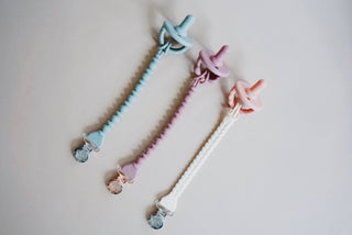 Itzy Ritzy - *NEW SIZE* Sweetie Soother™ Pacifier Sets (2-pack): Toast + Buttercream Braids