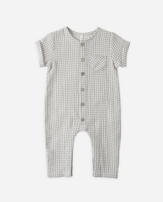 QUINCY MAE CHARLIE JUMPSUIT SAGE GINGHAM