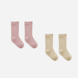 QUINCY MAE SOCK SET BUTTERSCOTCH MAUVE